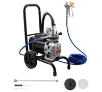 VEVOR Pulverizador de Pintura sin Aire con Diafragma 1100 W, Pulverizador de Pintura Airless con Carro 0,53 GPM, 2200 psi, con Varilla de Extensión, para Pulverización en Interiores y Exteriores