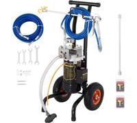 VEVOR, pulverizador de pintura sin aire de 1,5 HP, pulverizador sin aire de 3200 PSI, pistola de pintura para paredes con manguera de 15 metros, máquina de pulverización con dos juegos de mangueras pa