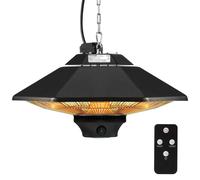 VEVOR, radiador de techo, 2000 W, con mando a distancia, calefactor para uso en interiores y exteriores, radiador protegido con grado de protección IP34, con interruptor de cuerda y cadena ajustable,