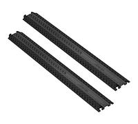 VEVOR Rampa de Protección de Cables 2 Piezas 100 x 13 x 2 cm Capacidad de Carga de 907 kg Pasacables de Suelo Robusta Canal de 4 x 1,3 cm para Hogar, Interior, Exterior, Oficina, Almacén, Escuela