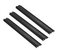 VEVOR Rampa de Protección de Cables 3 Piezas 100 x 13 x 2 cm Capacidad de Carga de 907 kg Pasacables de Suelo Robusta Canal de 4 x 1,3 cm para Hogar, Interior, Exterior, Oficina, Almacén, Escuela