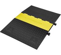 VEVOR: Rampa de protección para cables de 5 canales, compatible con ADA. Puente de cables de goma, tipo canaleta, de 114,5 x 80 x 5 cm. Protección para vehículos que pasan por encima, con una capacida