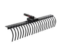 VEVOR Rastrillo de Remolque detrás de Paisaje de 1524 x 450 x 410 mm con 21 Púas de Bobina de Acero, Se Fija a Barras de Herramientas y Sistemas de Suspensión de 3 Puntos, para Hojas, Agujas de Pino