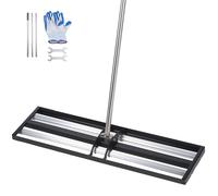 VEVOR - Rastrillo para césped con rodillo, 254x914 mm, de acero inoxidable. Nivelador de césped, rastrillo nivelador, herramienta para nivelar césped, ideal para jardines y campos de golf