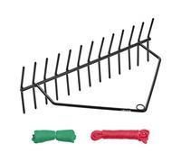 VEVOR Rastrillo para Malezas Acuáticas, Rastrillo Doble Cara para Malezas de Lago 610 x 215 x 355 mm Herramienta Ligera con Cuerda y Orificio de Amarre para Limpiar Estanques, Lagos y Riachuelos