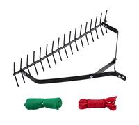 VEVOR Rastrillo para Malezas Acuáticas, Rastrillo para Malezas de Lago de Doble Cara de 810 x 495 x 165 mm, Herramienta Ligera con Cuerda de 9 m para Limpiar Estanques, Lagos y Riachuelos