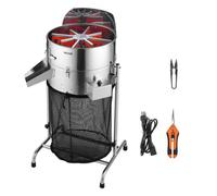 VEVOR Recortadora de Cogollos Eléctrica 415 mm Máquina Recortadora de Hojas Inclinable con Cuchilla de Acero Inoxidable y Bolsa Recolectora para Cultivo Hidropónico, para Brotes, Hierbas Aromáticas