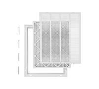 VEVOR Rejilla de Filtro de Aire de Retorno, Se Adapta a la Abertura del Conducto de 50 x 63 cm de Ancho, Filtro Incluido, para Pared, con Recubrimiento en Polvo, 57,4 x 70,2 x 4 cm, Duradero