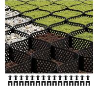VEVOR Rejilla de Tierra Profundidad de 10 cm Rejilla para Entrada de Grava 520 x 270 cm Base Permeable para Césped para Estabilizar Entradas de Vehículos, Jardines, Patios en Terrenos Inclinados
