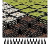VEVOR Rejilla de Tierra Profundidad de 7,5 cm Rejilla para Entrada de Grava 520 x 270 cm Base Permeable para Césped para Estabilizar Entradas de Vehículos, Jardines, Patios en Terrenos Inclinados