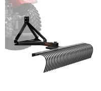 VEVOR Remolque detrás de la Escarificadora, 759,5 x 678,2 x 482,1 mm con 36 Púas de Acero, Rastrillo de Césped de 3 Puntos con Accesorios para Tractor, Rastrillo de Paisaje para Jardín, Granja, Césped