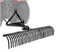 VEVOR - Remolque para jardín con rastrillo de 72"/183 cm, escarificador de césped con 32 púas de acero