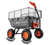 VEVOR - Remolque polivalente para jardín, carro de jardinería de alta resistencia, capacidad de 800 lbs/363,6 kg, neumáticos de 10"/25,4 cm, capacidad de carga de 1200 lbs (valla metálica), neumáticos