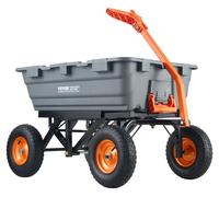 VEVOR - Remolque polivalente para jardín, carro y remolque de alta capacidad, 800 lbs/363,6 kg, neumáticos de 10"/25,4 cm, capacidad de 1500 lbs, neumático neumático