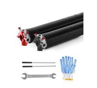 VEVOR Resortes de Torsión para Puertas de Garaje con Barras de Enrollado Antideslizantes y Guantes, Par de Φ5,54 x Φ50,8 x 668 mm, 16 000 Ciclos, Revestimiento Negro de Electroforesis para Reemplazo