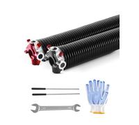 VEVOR Resortes de Torsión para Puertas de Garaje con Barras de Enrollado Antideslizantes y Guantes, Par de Φ5,94 x Φ50,8 x 787 mm, 16 000 Ciclos, Revestimiento Negro de Electroforesis para Reemplazo