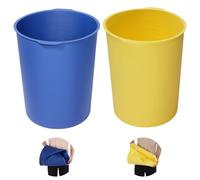 VEVOR Revestimiento para Cubo de 18,9 L para Mezcla de Hormigón, Reutilizable, de Silicona, para Mezclar Pintura Fina y Hormigón Epoxi, con Medidas, Azul y Amarillo, 310 x 310 x 370 mm, 2 uds