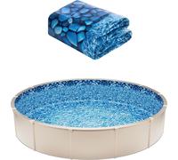 VEVOR, revestimiento para piscina oval de 3.6 x 7.3 metros, tipo superposición para piscinas desmontables, altura de la pared de 122 a 137 cm, lámina de piscina duradera, vinilo de grosor estándar, pa