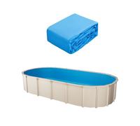 VEVOR Revestimiento para Piscina Ovalada 730x375 cm Calibre Estándar Revestimiento de Vinilo para Piscina Estilo Superpuesto para Piscinas Sobre el Suelo de 132 cm de Altura de Pared, Color Sólido