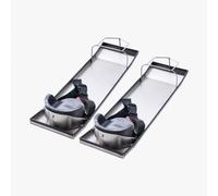 VEVOR Rodilleras de hormigón, rodilleras deslizantes de 28"x8" tabla para arrodillarse deslizadores de hormigón de acero inoxidable 2 pares de deslizadores móviles con rodilleras de hormigón y correas