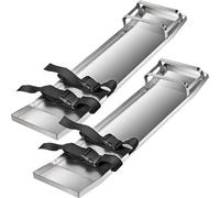 VEVOR Rodilleras de hormigón rodilleras deslizantes de 30" x 8" rodilleras de acero inoxidable deslizadores de hormigón con correas de tablero de hormigón para acabado de cemento y hormigón
