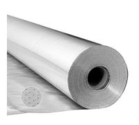 VEVOR Rollo de Aislamiento Reflectante Doble, Perforado y Transpirable, 38,1 x 1,22 m x 0,15 mm, Lámina de Aluminio de Doble Cara, Reflectividad ≥ 95%, para Ventanas y Techos de Autocaravanas
