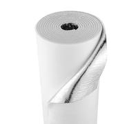 VEVOR Rollo de Aislamiento Reflectante Térmico, a Puertas de Garaje de 2 Coches, 5,49 m x 0,61 m x 6 mm, Lámina de Aluminio, con Núcleo Espuma EPE, Película PE Blanca Protectora Térmica, 4 uds