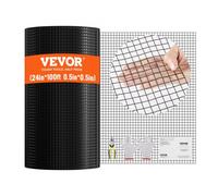 VEVOR Rollo de malla de alambre galvanizado 610x30480 mm Malla de alambre para pollos calibre 19 malla metálica recubierta de vinilo para cercas de gallineros, cercas de conejos, corrales para aves