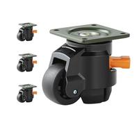 VEVOR Ruedas Niveladoras 4 Piezas Ruedas Giratorias 50,8 mm Carga Total de 500 kg Resistente con Diseño de Mango Mejorado, Ruedas Giratorias de 360 Grados, Ajustables con Pies para Banco de Trabajo