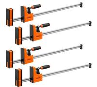 VEVOR Sargentos de Barra 4 Pcs 91,4 cm Abrazaderas de Barra para Carpintero, Fuerza de Sujeción 680 kg, Sujeción y Separación, Acero al Carbono y Almohadillas de Goma, Herramientas para Carpintería
