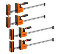 VEVOR Sargentos de Barra 4 Piezas 60,96 cm y 78,7 cm Abrazaderas de Barra, Fuerza de Apriete de 500 kg, Sujeción y Separación, Almohadillas de Goma y Mangos Ergonómicos, Herramientas para Carpintería