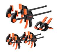 VEVOR Sargentos de Barra 8 Piezas 15,24 cm y 30,48 cm de Liberación Rápida, Abrazaderas de Barra para Madera, Presión Rápida, Fuerza de Apriete 70 kg, Pinzas de Resorte, Herramientas para Carpintería