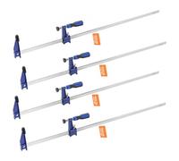 VEVOR Sargentos de Barra para Carpintería, 4 Piezas Apertura de 91,4 cm, Abrazadera en F Bloqueable de Hierro Fundido y Acero al Carbono con Límite de Carga de 272 kg para Carpintería y Metalurgia