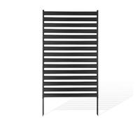 VEVOR Separador de Ambientes Metal, 96 x 152,4 cm, Biombo de Exterior, Diseño Minimalista Moderno, 3 Paneles Encajables, Pantalla de Privacidad, para Jardín Patio Cubierta de Aire Acondicionado, Negro