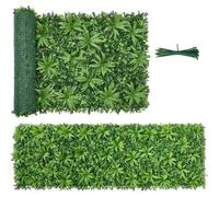 VEVOR, Seto artificial, panel vegetal de 3x1 metro, pantalla de protección hecha de polietileno (PE), valla de protección, cortavientos, seto artificial, decoración de balcón con plantas artificiales,