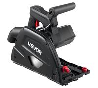 VEVOR, sierra circular manual de 165,1 mm, con hoja de sierra de carburo de tungsteno de 48 dientes, ajuste de ángulo de 0–45°, profundidad de corte de 55 mm, para madera y plástico. Guía de corte no
