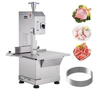VEVOR Sierra Eléctrica Comercial para Huesos de Carnicero 2200 W Máquina Cortadora de Huesos 1000 kg/h Cortadora Eléctrica para Carne Congelada Mesa de Trabajo 470x530 mm para Supermercado Restaurante