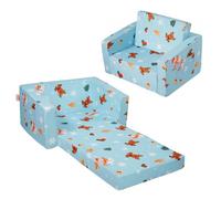 VEVOR Silla de Bebé Plegable 2 en 1, Sofá Cama para Niños Pequeños, Sofá de Espuma Suave y Cómodo, Tumbona Convertible para Bebé, Asiento de Silla con Dibujos Animados, Rosa, 1040 x 580 x 320 mm