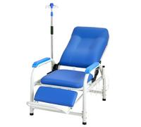 VEVOR Silla de Infusión Reclinable con Soporte para Suero Capacidad 181 kg | Silla Médica para Infusión con Respaldo Ajustable 90°-160°, Reposapiés y Cesta para Hospital, Clínica y Sala de Tratamiento