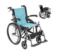 VEVOR Silla de Ruedas Ultraligera de Aleación de Aluminio Duradera, con Brazos Abatibles hasta el Largo del Escritorio, Reposapiés Ajustables en 3 Posiciones, Carga de 113,4 kg, 1080 x 635 x 920 mm