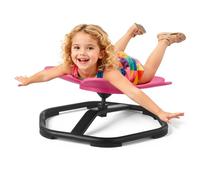 VEVOR Silla Giratoria Infantil Sensorial, con Forma de Flor, hasta 100 kg, con Base Metálica Antideslizante, Favorece la Coordinación, el Equilibrio y la Concentración, Rosa, 62 x 62 x 25,5 cm