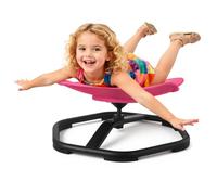 VEVOR Silla Giratoria Infantil Sensorial, Forma de Elefante, hasta 100 kg, con Base Metálica Antideslizante, Favorece la Coordinación, el Equilibrio y la Concentración, Roja, 54 x 54 x 25,5 cm