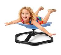 VEVOR Silla Giratoria Infantil Sensorial, Forma de Elefante, hasta 100 kg, con Base Metálica Antideslizante, Favorece la Coordinación, el Equilibrio y la Concentración, Azul, 54 x 54 x 25,5 cm