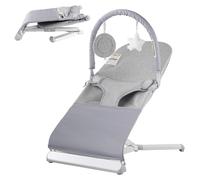 VEVOR, silla mecedora para bebés, plegable, para bebés de 0 a 9 meses, sillón mecedora para recién nacidos con 2 posiciones reclinables y barra de juguetes giratoria, mecedora portátil para bebés