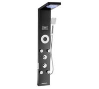 VEVOR Sistema de Ducha 6 en 1 con Columna Tipo Torre con Efecto Lluvia, LED, Columna de Acero Inoxidable Cepillado, Grifo de 6 Funciones, con 5 Chorros Corporales, Ducha de Mano y Caño de Bañera