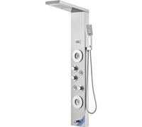 VEVOR Sistema de panel de ducha con 6 modos, torre y pantalla de panel de ducha LED, lluvia, cascada, 4 chorros de masaje, caño para bañera y cabezal de ducha con manguera, juego de ducha
