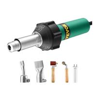 VEVOR Soldador de Aire Caliente para Plástico, 1600 W, Kit de Soldadura de Plástico para Techado con 2 Boquillas, Rodillo de Costura de Silicona y Cobre para Láminas de PP/PE/PVC, 330 x 95 x 56 mm