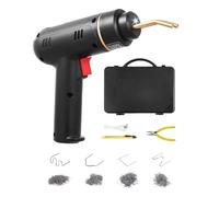VEVOR Soldador de Plástico Inalámbrico 120 W con 400 Piezas de 4 Tipos de Grapas Calientes, Pistola de Soldadura de Grapas Calientes Recargable, para Reparación de Grietas Plástico, 225 x 160 x 53 mm