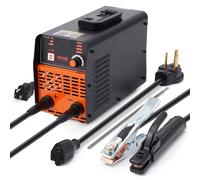 Soldadora de varilla VEVOR de 220 V, máquina de soldadura TIG de arco/elevación de 200 A con pantalla LED grande, máquina de soldadura de varilla portátil 2 en 1 con arranque en caliente Arc Force Ant