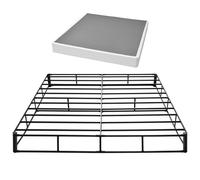 VEVOR Somier de 201 x 192,5 x 23 cm, Estructura de Metal Resistente, Base de Cama Capacidad Máxima de 1587,57 kg con Tela Lavable, 4 Esquinas Redondeados, para Hogar, Hoteles, Casas de Huéspedes